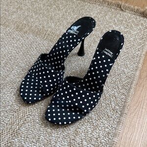 Jeffrey Campbell Black and White Polka Dot Heels size 10 only worn a few times